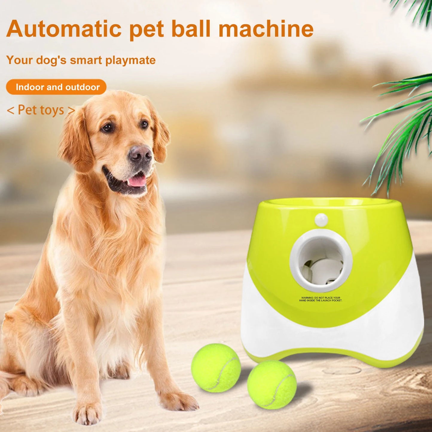 Automatic Dog Ball Launcher Toys for Small Dogs Rechargeable Tennis Ball Thrower 3 Distances, Interactive Pet Fetch Toy for Play