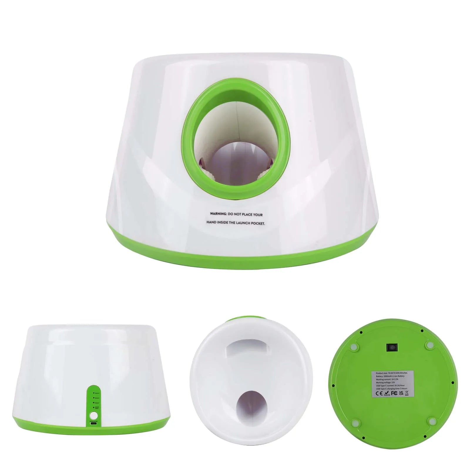 Automatic Dog Launcher Tennis Ball Throwing Machine Interactive Dogs Chase Toy Rechargable Catapult Pet Training Toy with 3 Ball - PrimeNest