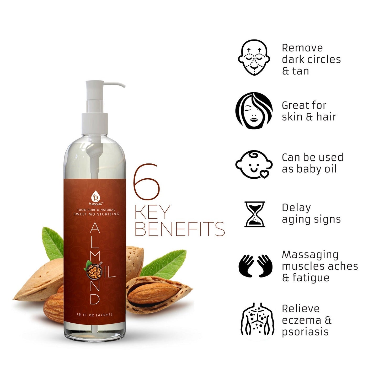 The Ultimate Hair & Beauty Wellness Bundle: LED Therapy Brush, Castor Oil, & Sweet Almond Oil-4