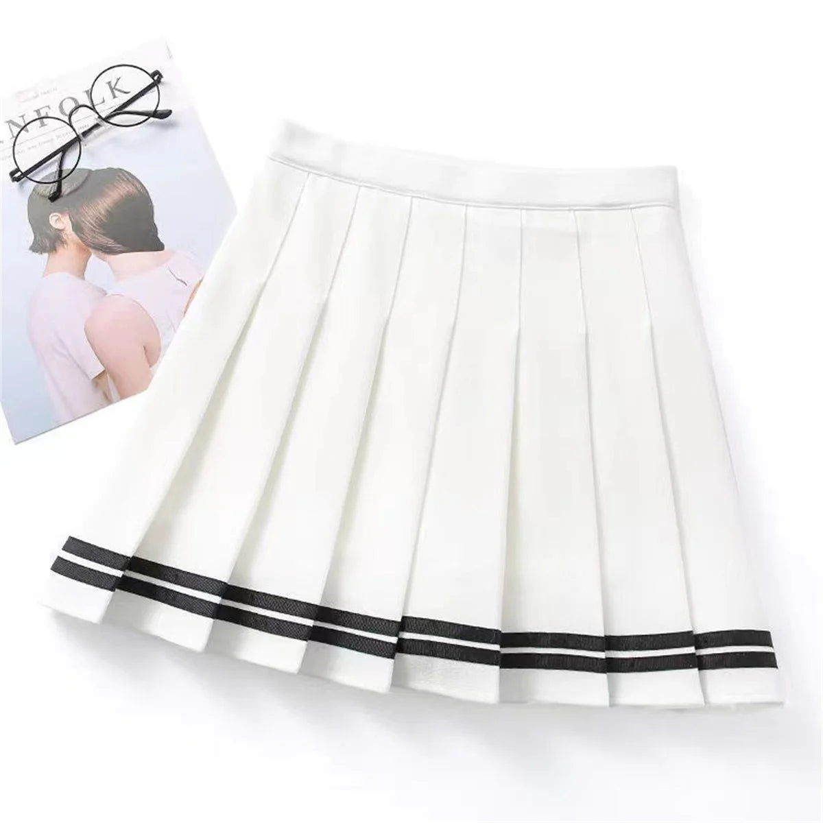 Women's Pleated A-Line Mini Skirt