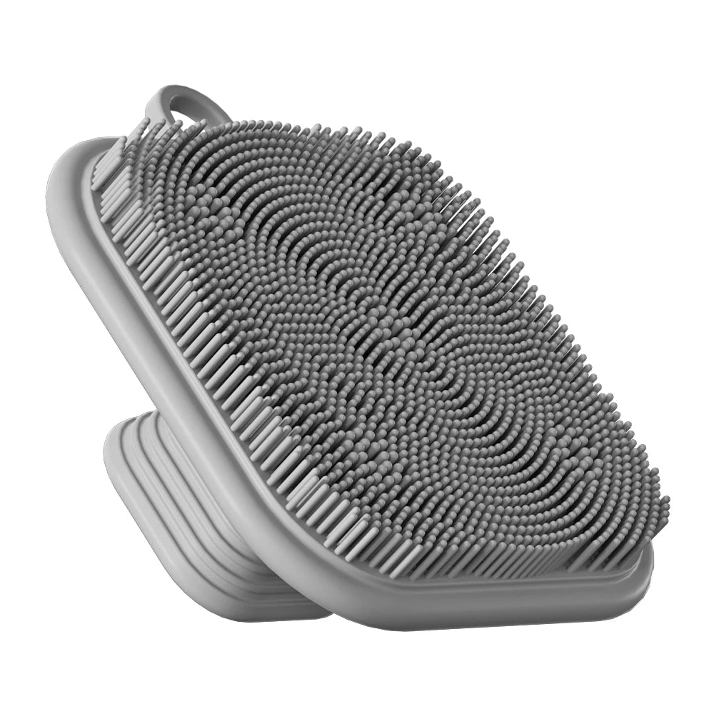 2-in-1 Silicone Brush Square Face Beard Exfoliator for Men Travel-Friendly Deep Pore Cleanser for Grooming Kits - PrimeNest
