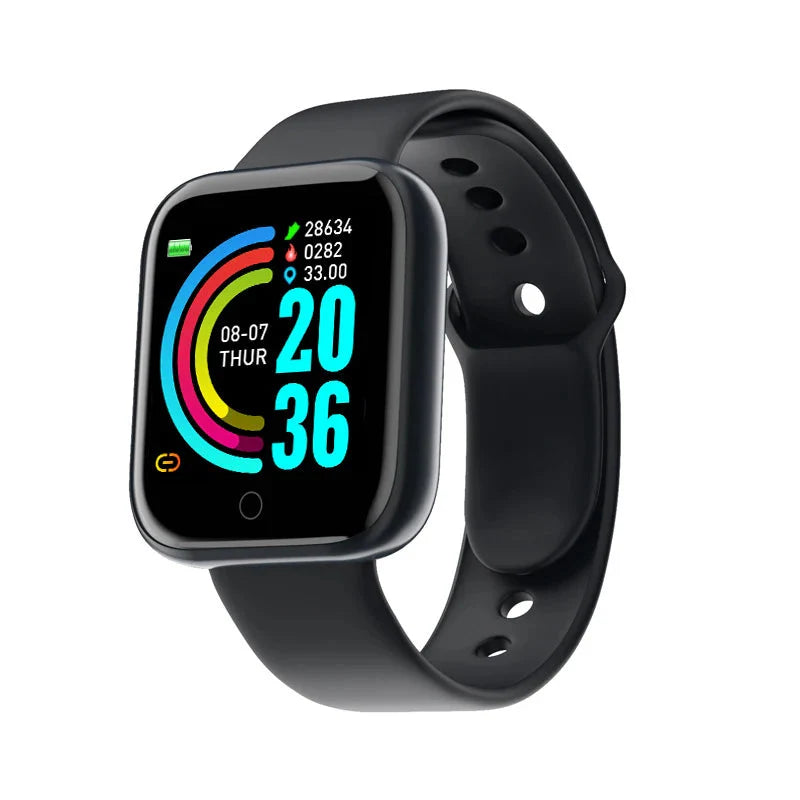 Multifunctional Smart Watch Men Women Bluetooth Connected Phone Music Fitness Sports Bracelet Sleep Monitor Y68 Smartwatch D20-13