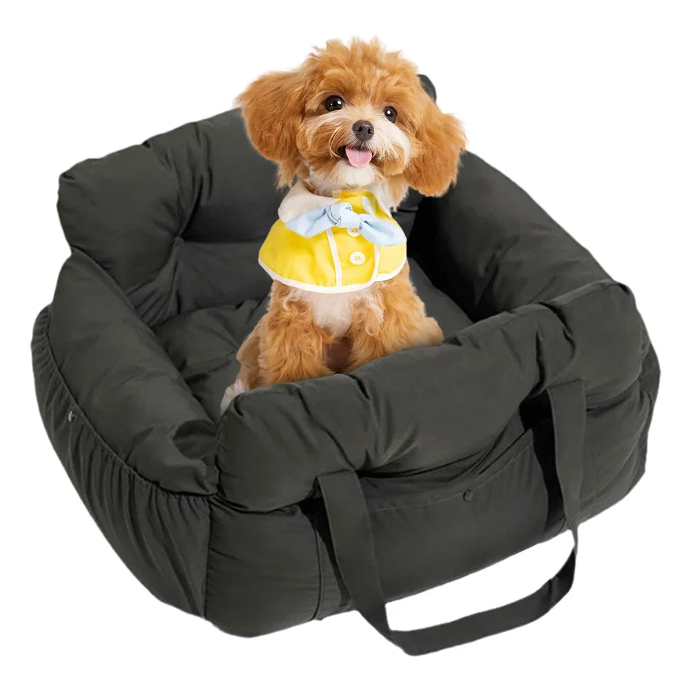 Booster Pet Car Seat with Seat Belt Pet Safe Booster Seat PP Cotton Pet Safety Car Seat Travel Carrier Bed for Small Medium Dogs - PrimeNest