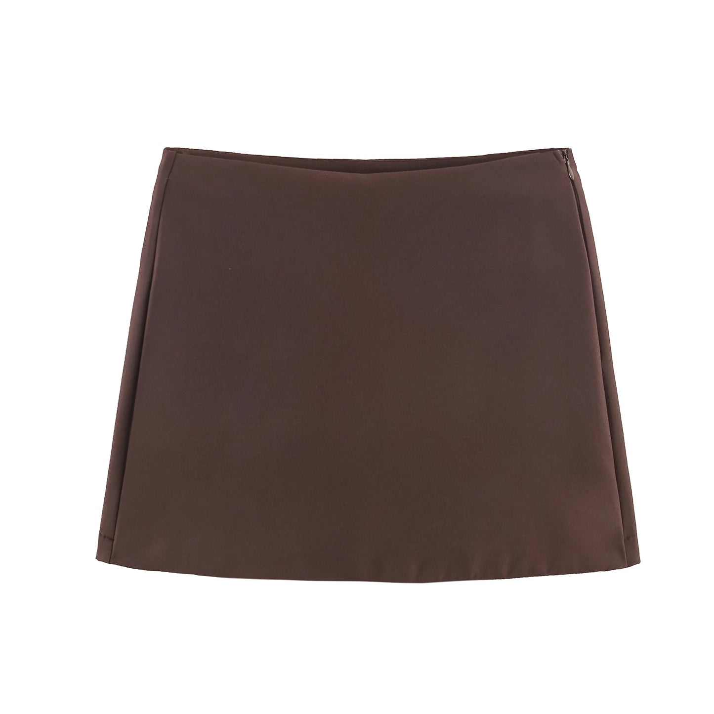 High Waist Zip Mini Skirt
