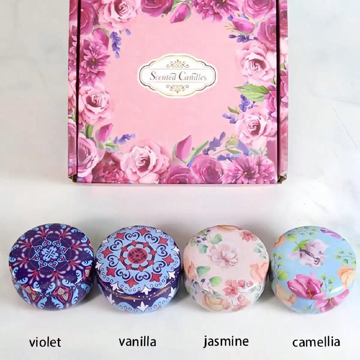 4 cans/set of hot melt wax aromatherapy set, homemade soy candle cups, flower candles for weddings and holiday decorations
