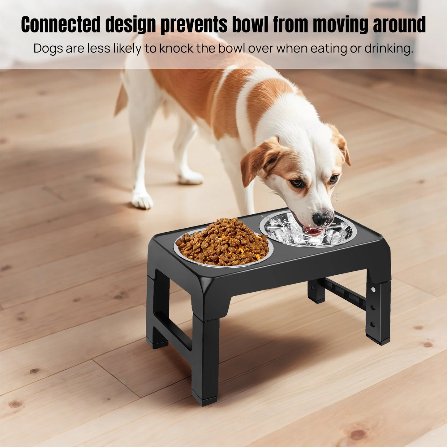 Height-Adjustable Elevated Dog Bowl Stand