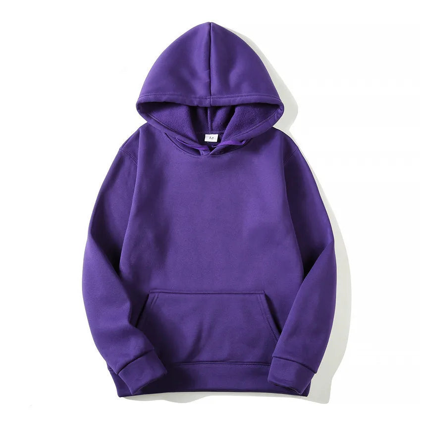 Men's Solid Colour Pullover Hoodie