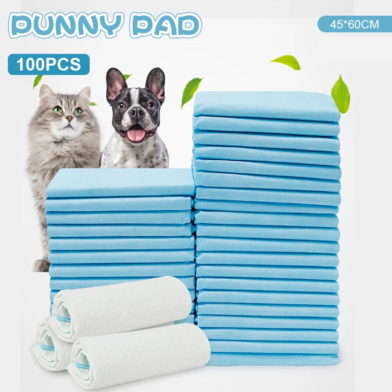100pc Pet diapers 45*60cm/60*90cm Cats Dog Diapers Super Absorbent Pet Diaper Dog Pee Pad Quick dry Disposable Urine Nappy Mat - PrimeNest