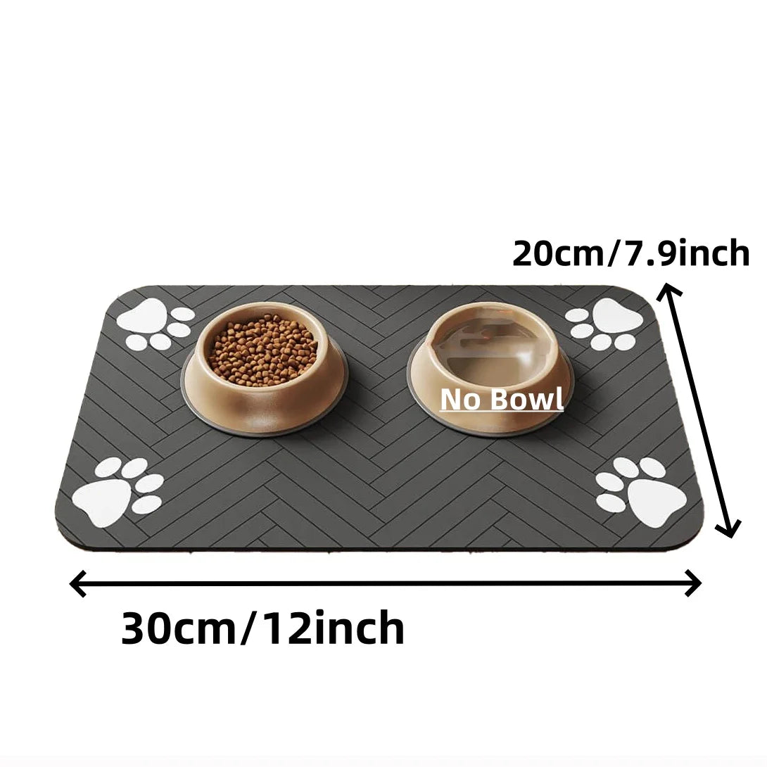 Pet Feeding Mat-Absorbent Pet Placemat for Food and Water Bowl with Waterproof Rubber Backing Quick Dry Water Mat for Dog Cat - PrimeNest