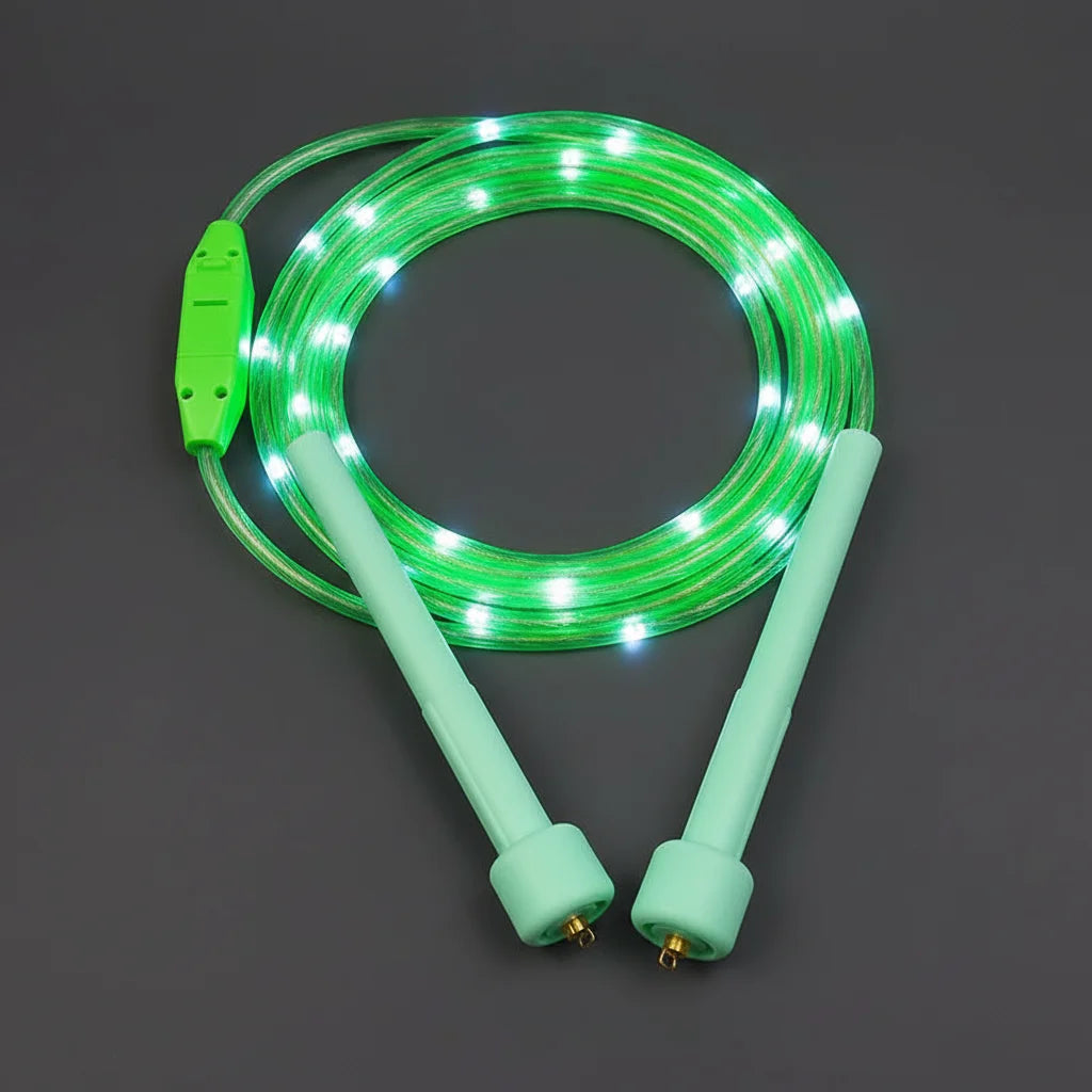 LED Light Up Jump Rope Colorful Night Glow Sports Toy for Outdoor Night Use Durable PVC Material Adjustable Length