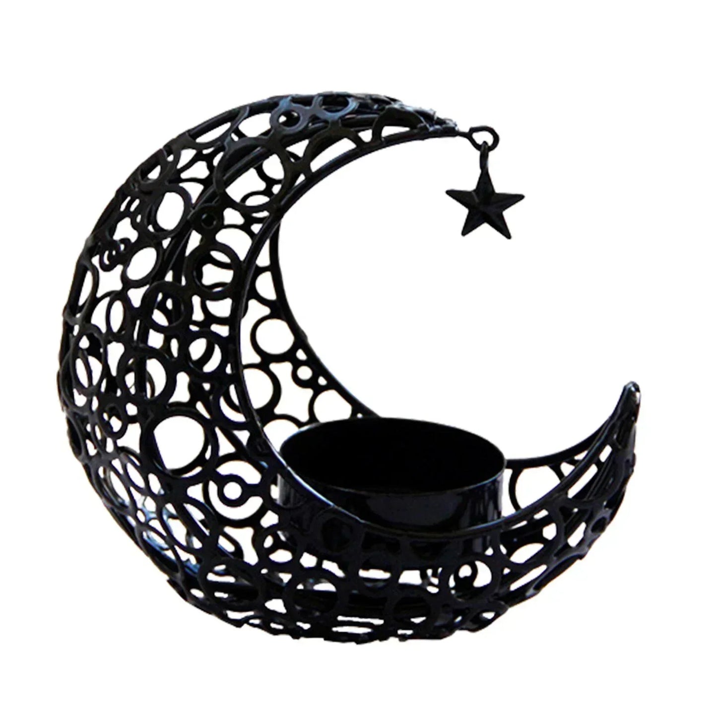 Eid Mubarak Moon Crystal Candlestick
