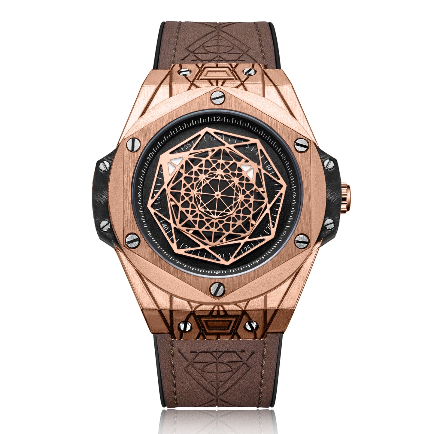 RUIMAS Men's Watches Fashion Sport Quartz Watch for Men Reloj Hombre Leather Belt Wrist Watch Waterproof Casual Clock 533-8