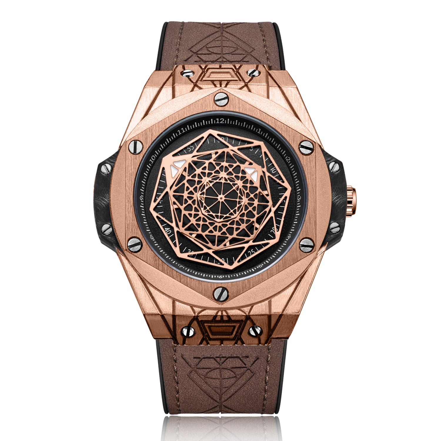 RUIMAS Men's Watches Fashion Sport Quartz Watch for Men Reloj Hombre Leather Belt Wrist Watch Waterproof Casual Clock 533-8
