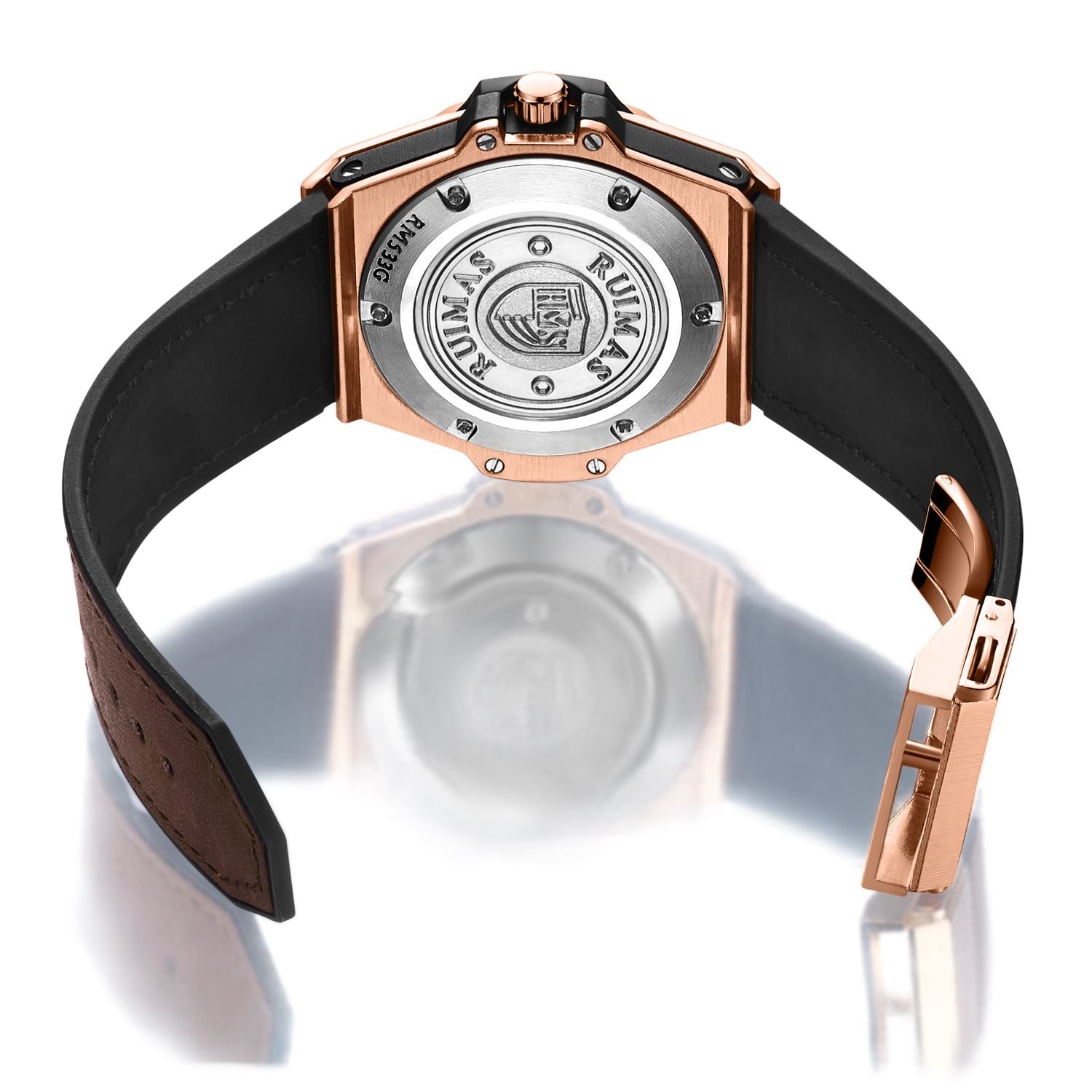 RUIMAS Men's Watches Fashion Sport Quartz Watch for Men Reloj Hombre Leather Belt Wrist Watch Waterproof Casual Clock 533-11