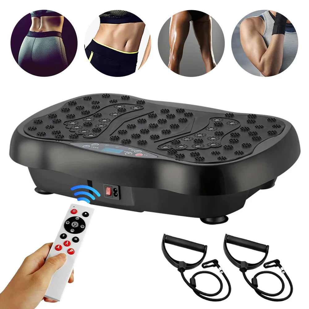 Vibration Plate Exercise Machine Full Body Training Burning&Muscle Building Weight Loss&Shaping LCD Home Exercise Equipment with Remote Control Men and women's body management self-discipline Fitness Platform Massager Sports - PrimeNest