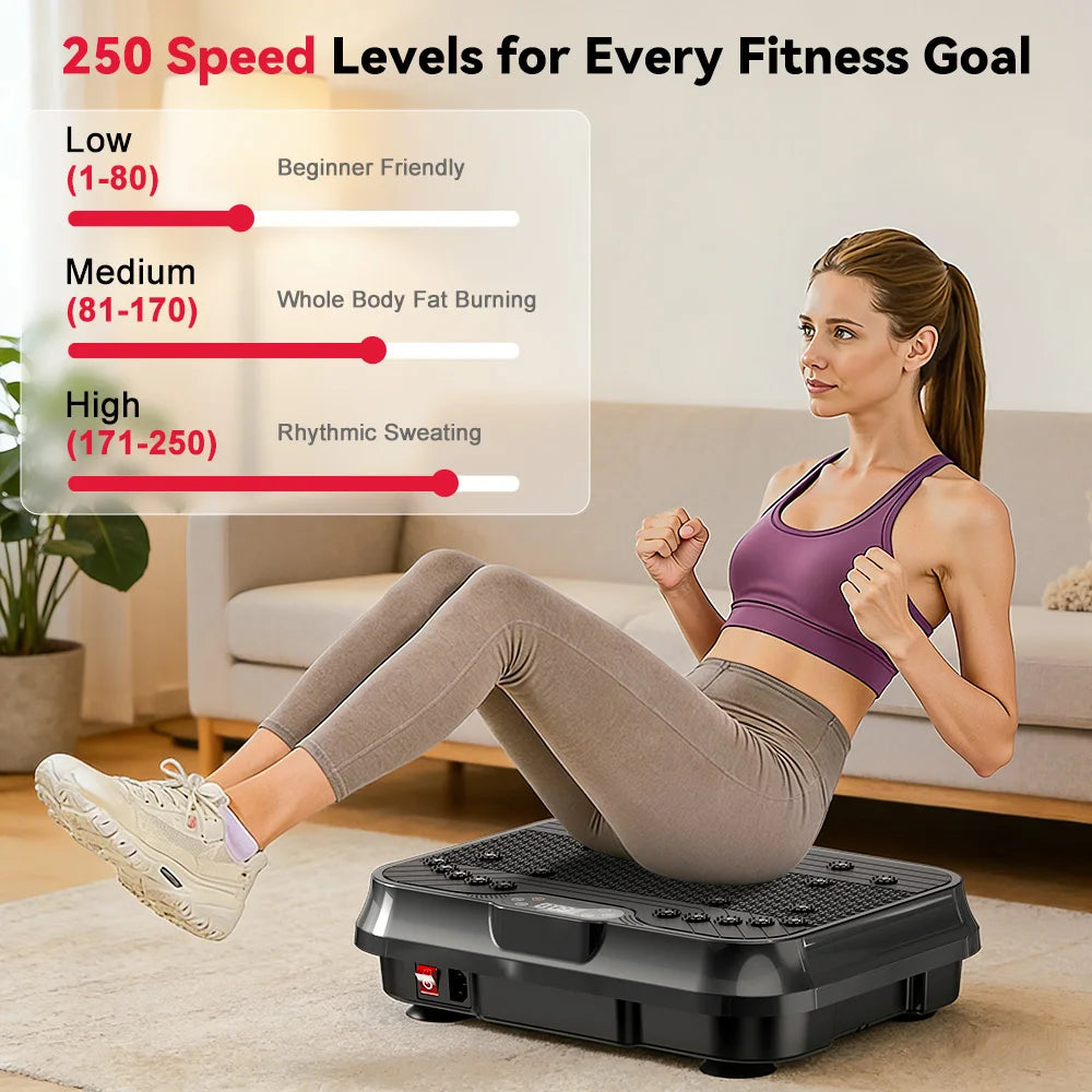 Vibration Plate — 9 Programs, 250 Intensity Levels