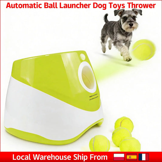 Automatic Dog Ball Launcher Toys for Small Dogs Rechargeable Tennis Ball Thrower 3 Distances, Interactive Pet Fetch Toy for Play