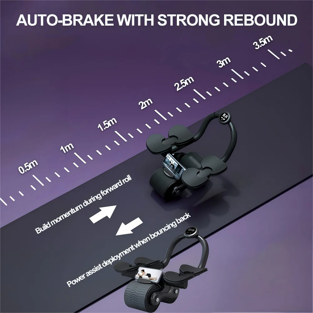 Ab Wheel Core Trainer with Counter
