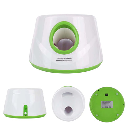 Automatic Dog Launcher Tennis Ball Throwing Machine Interactive Dogs Chase Toy Rechargable Catapult Pet Training Toy with 3 Ball - PrimeNest
