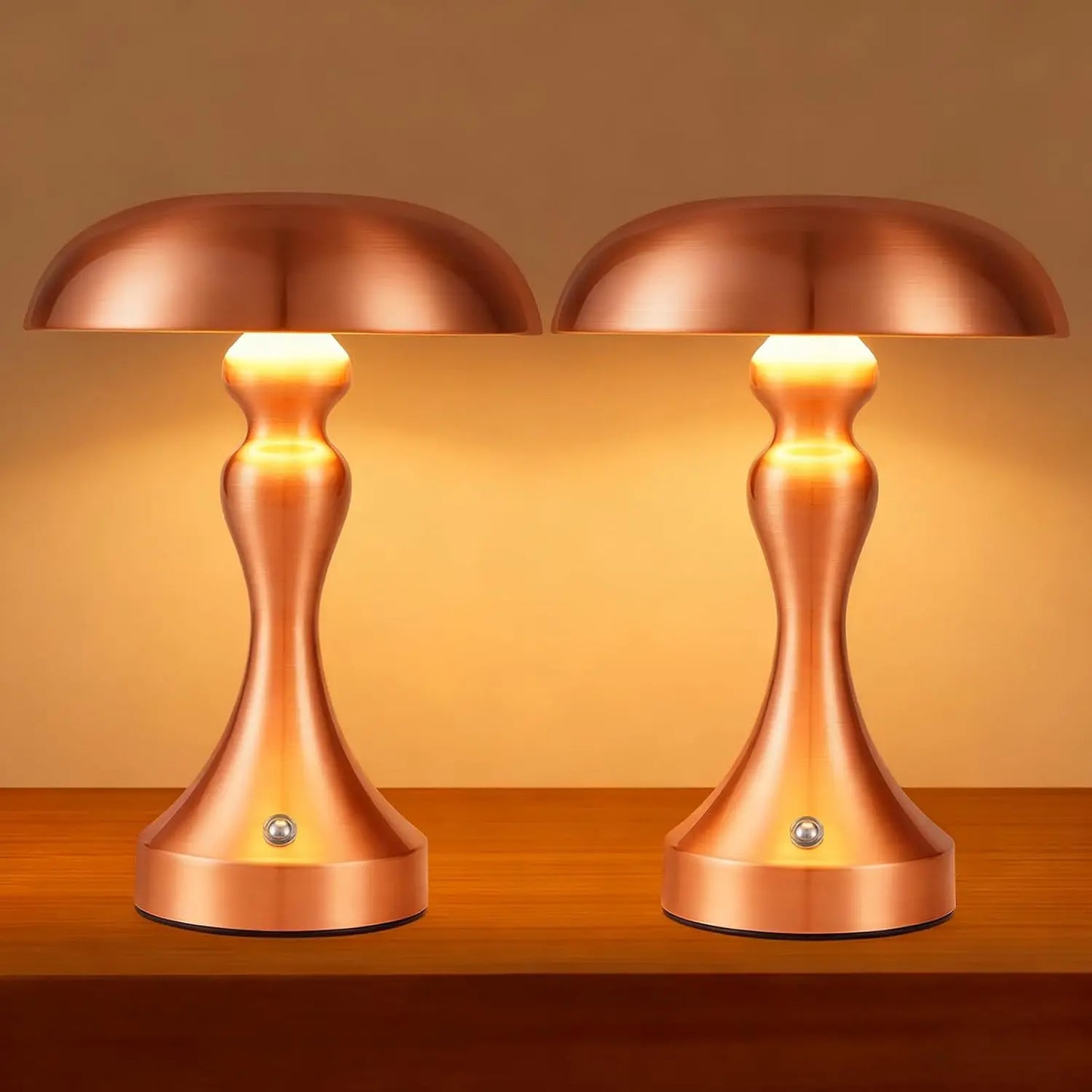 Table lamp, wireless battery-powered bedside lamp, LED table lamp, touch‑dimmable, retro vintage lamp with USB rechargeable nickel battery, table lamps for windowsill, living room, bedroom