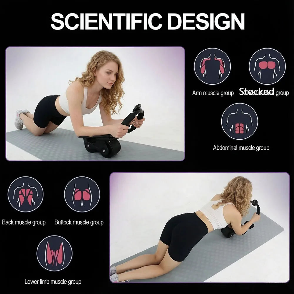 Ab Wheel Core Trainer with Counter