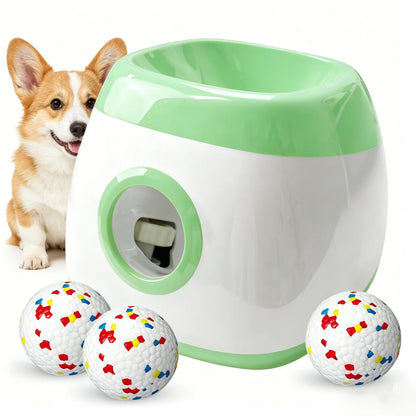 Automatic Dog Launcher Tennis Ball Throwing Machine Interactive Dogs Chase Toy Rechargable Catapult Pet Training Toy with 3 Ball