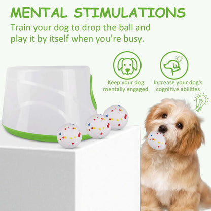 Automatic Dog Launcher Tennis Ball Throwing Machine Interactive Dogs Chase Toy Rechargable Catapult Pet Training Toy with 3 Ball