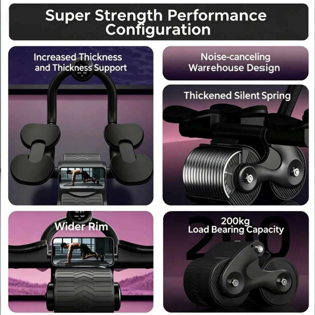 Ab Wheel Core Trainer with Counter