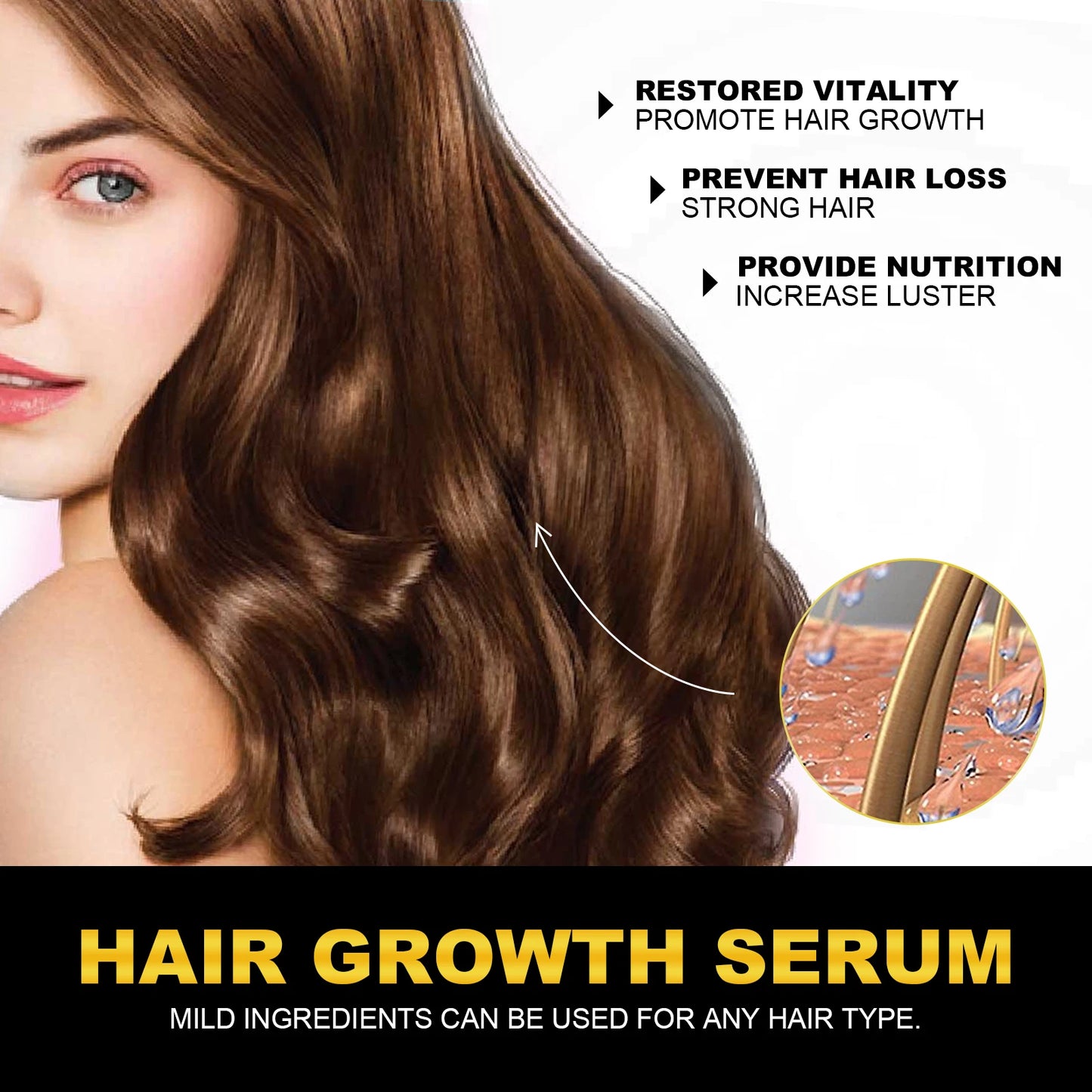 Hoegoa 30ml Castor Oil Hair Thickening Essential Oil Nourish Scalp Massage Refreshing Hair Growth Repair Smoothing Hair Care Oil