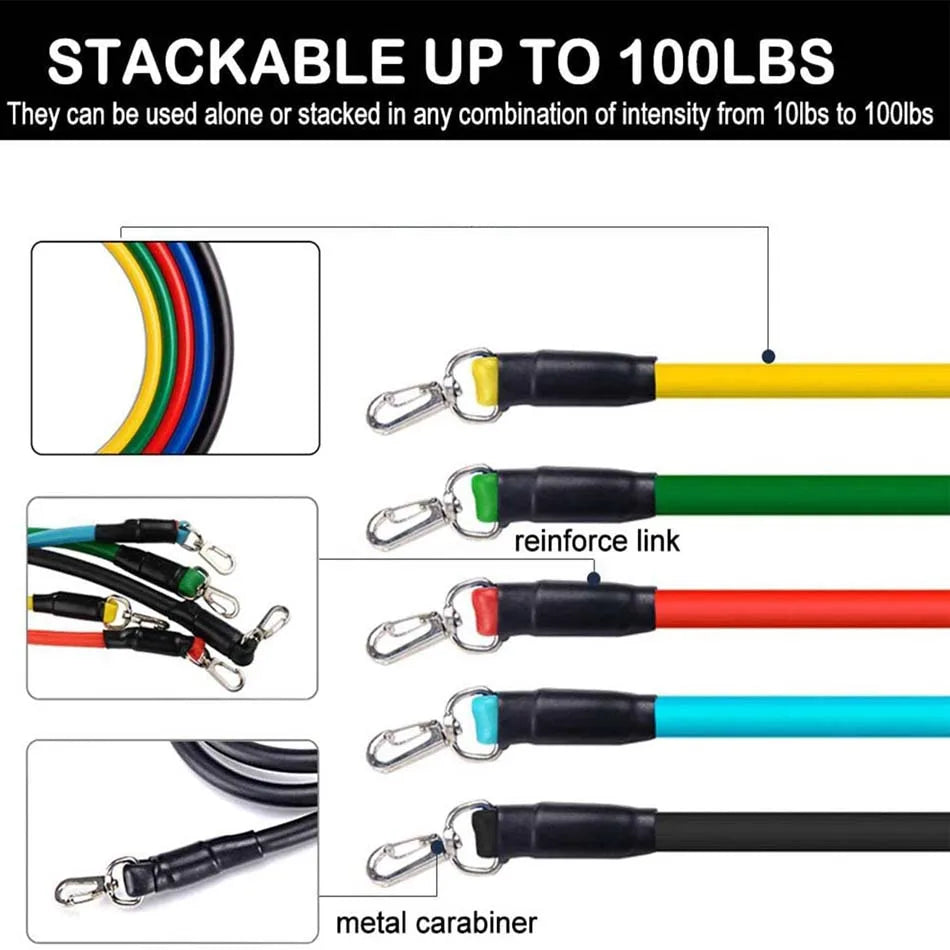 11-Piece Resistance Bands Set