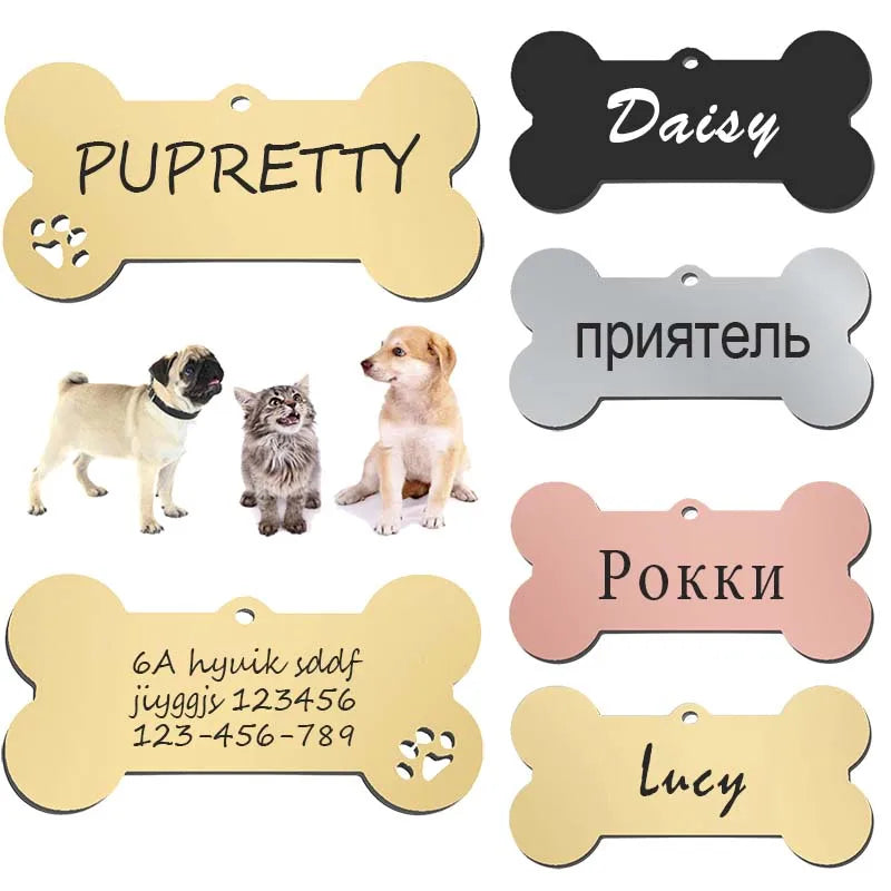 Personalised Stainless Steel Pet ID Tag