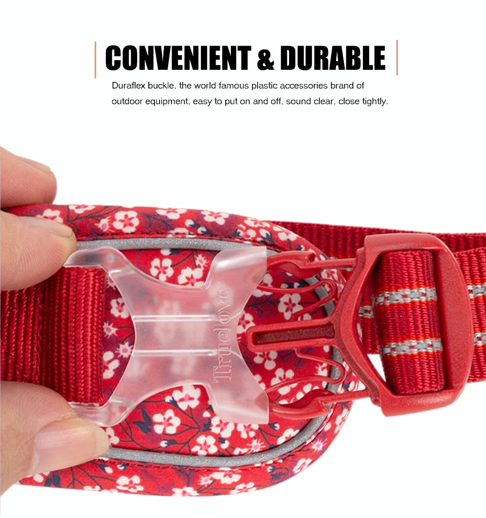 Truelove Floral Cotton Dog Harness Vest