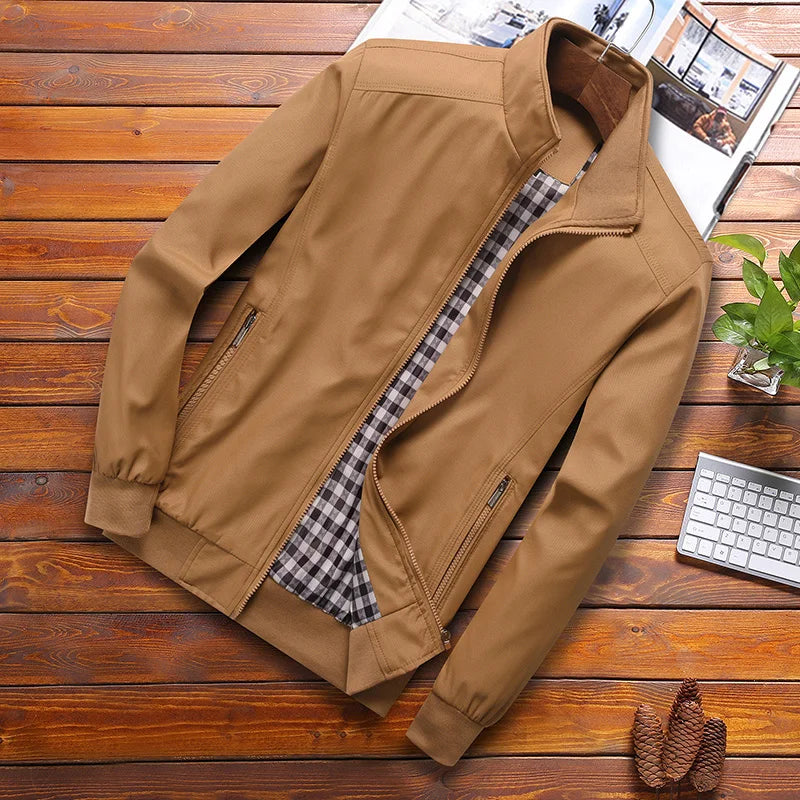 Men's Slim Bomber Baseball Jacket
