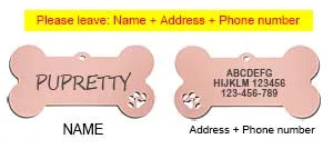 Personalised Stainless Steel Pet ID Tag
