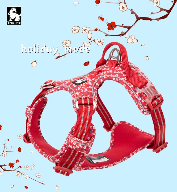 Truelove Floral Cotton Dog Harness Vest