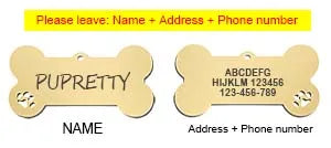 Personalised Stainless Steel Pet ID Tag