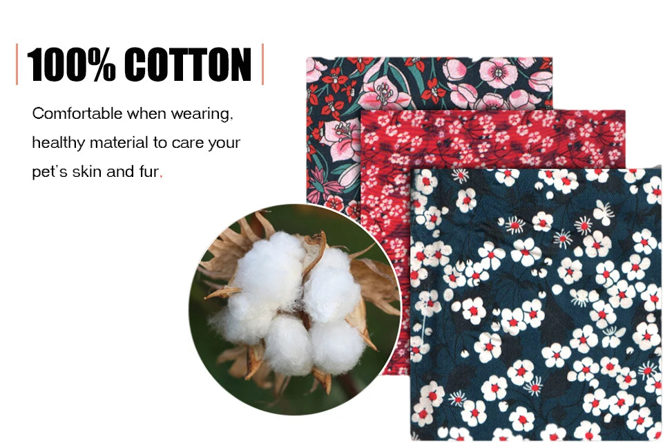 Truelove Floral Cotton Dog Harness Vest