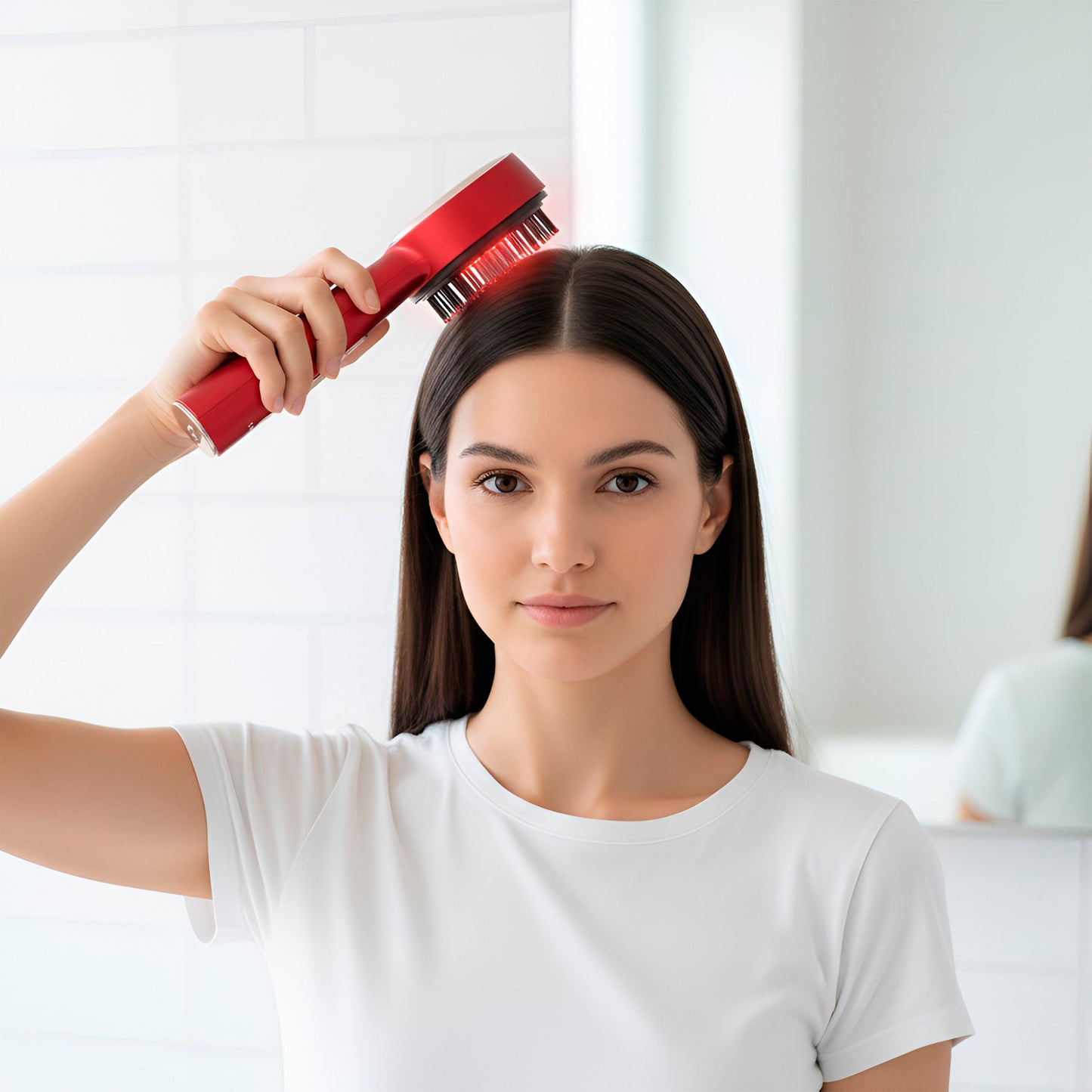 The Ultimate Hair & Beauty Wellness Bundle: LED Therapy Brush, Castor Oil, & Sweet Almond Oil-2