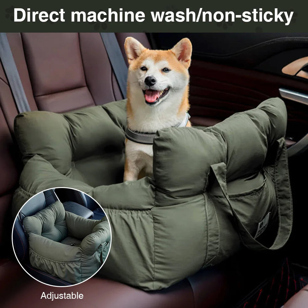 Booster Pet Car Seat with Seat Belt Pet Safe Booster Seat PP Cotton Pet Safety Car Seat Travel Carrier Bed for Small Medium Dogs - PrimeNest