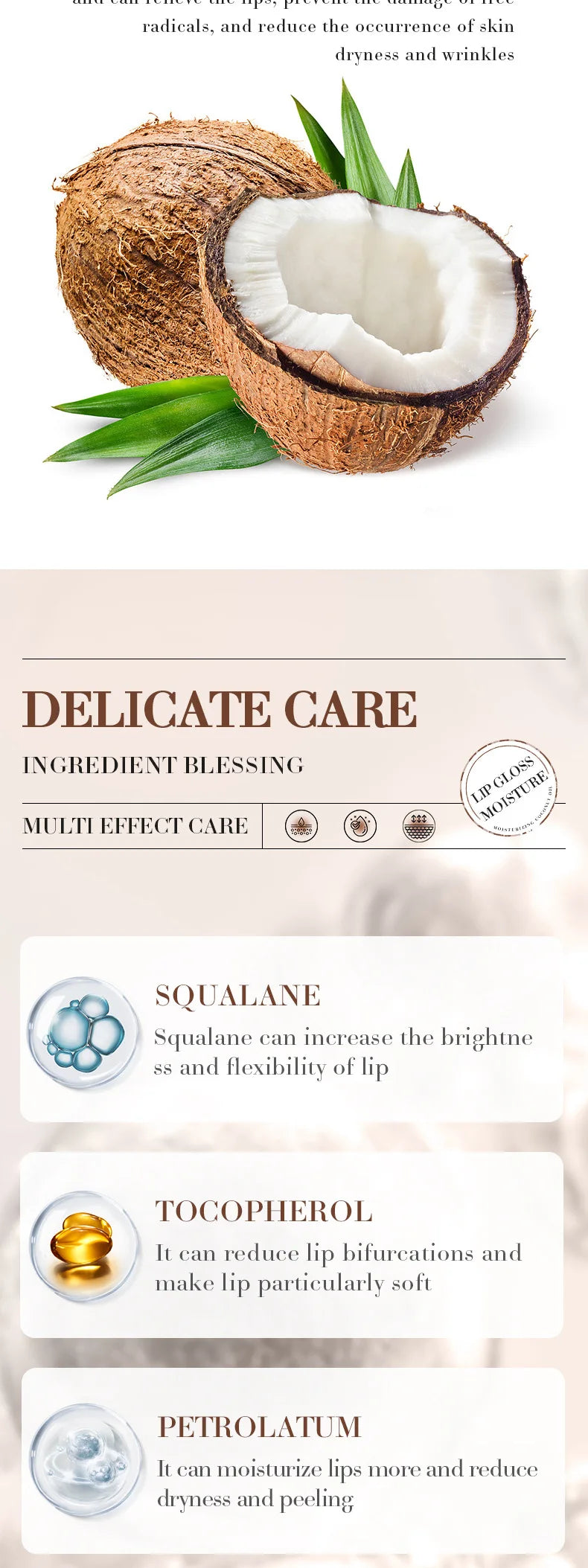 Coconut Lip Balm - Lasting Nourishment and Moisture for Men and Women - Daily Care Lip Balm - PrimeNest