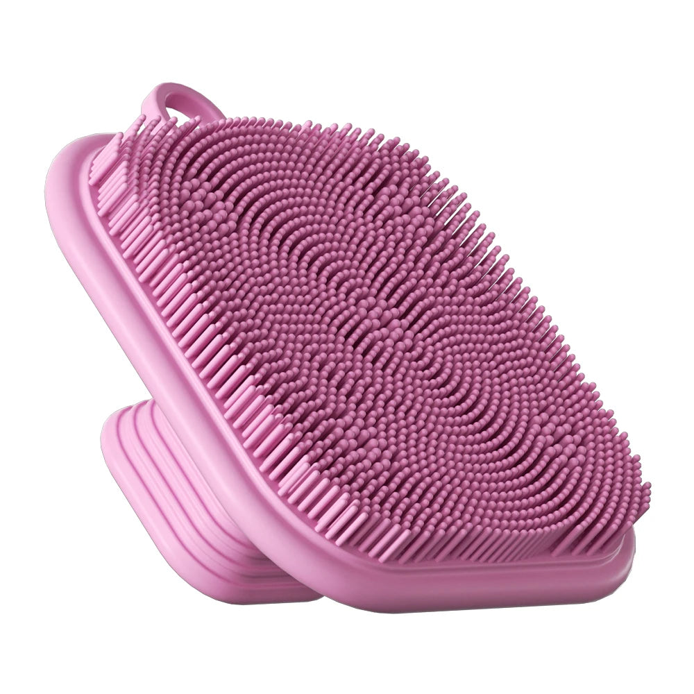 2-in-1 Silicone Brush Square Face  Beard Exfoliator for Men Travel-Friendly Deep Pore Cleanser for Grooming Kits - PrimeNest