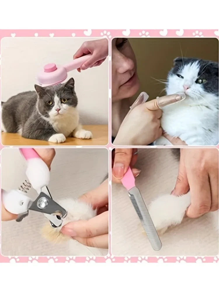 8-Piece Cat Grooming Kit