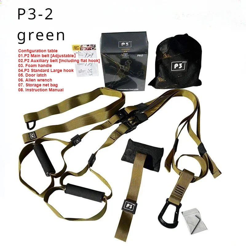 New 1 Set Suspension Training Strap Fitness Strength Power Suspension Trainer  Yoga Strap Wall Mount Professional Trx Tensioner - PrimeNest