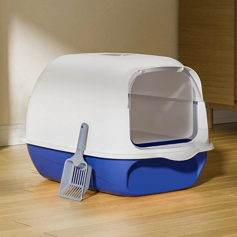 Voltsify Enclosed Cat Litter Box with Flip-Top