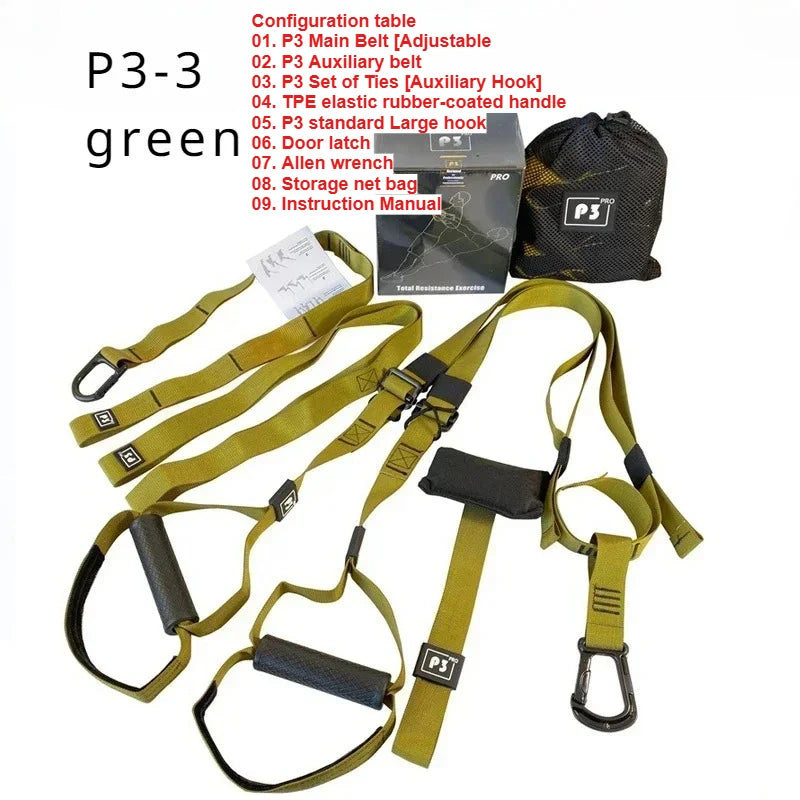 New 1 Set Suspension Training Strap Fitness Strength Power Suspension Trainer  Yoga Strap Wall Mount Professional Trx Tensioner - PrimeNest