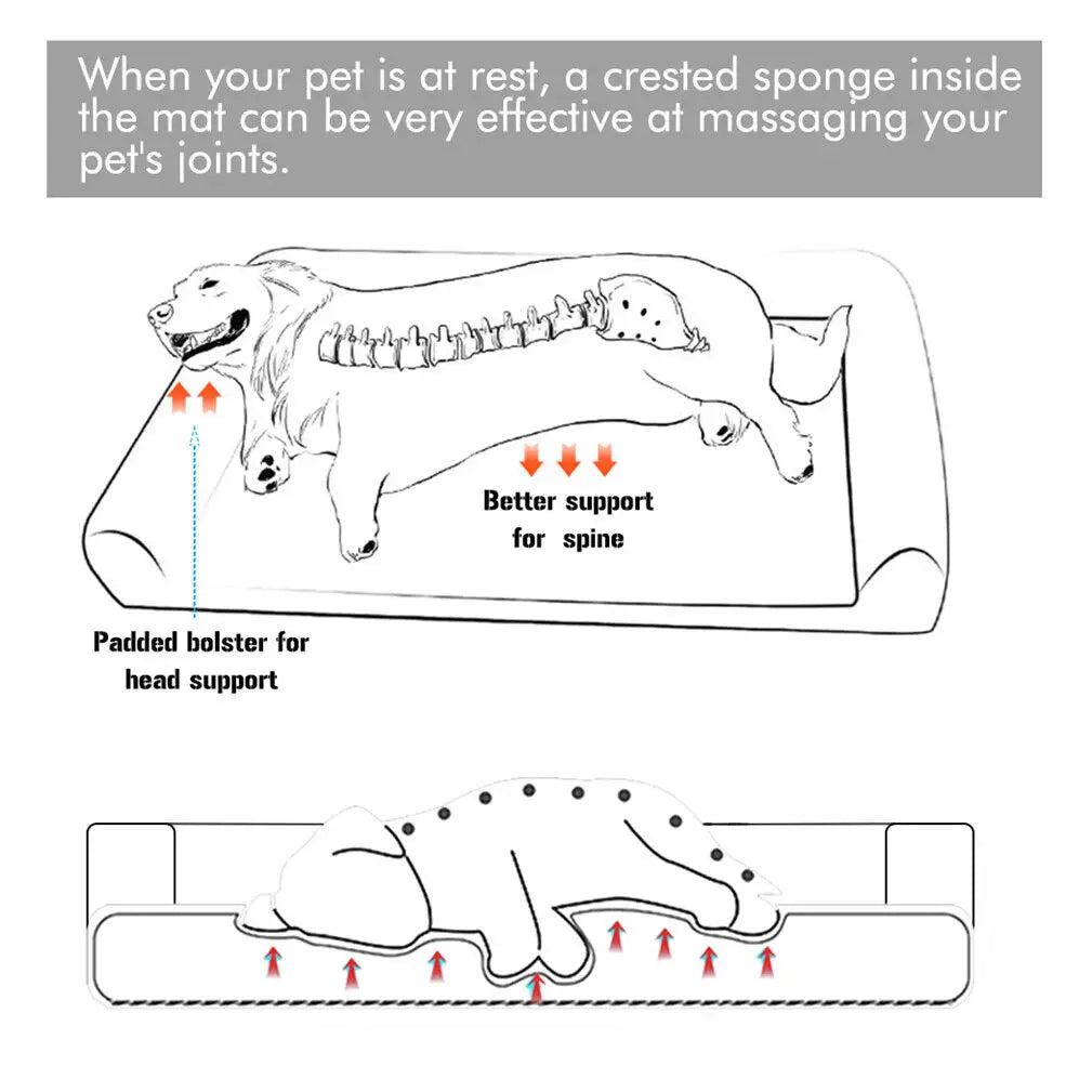 Dog Bed Extra Large Orthopedic Pet Mattress Couch Sleeping Bed Cushion with Removable Washable Cover Soft Sponge Foam - PrimeNest