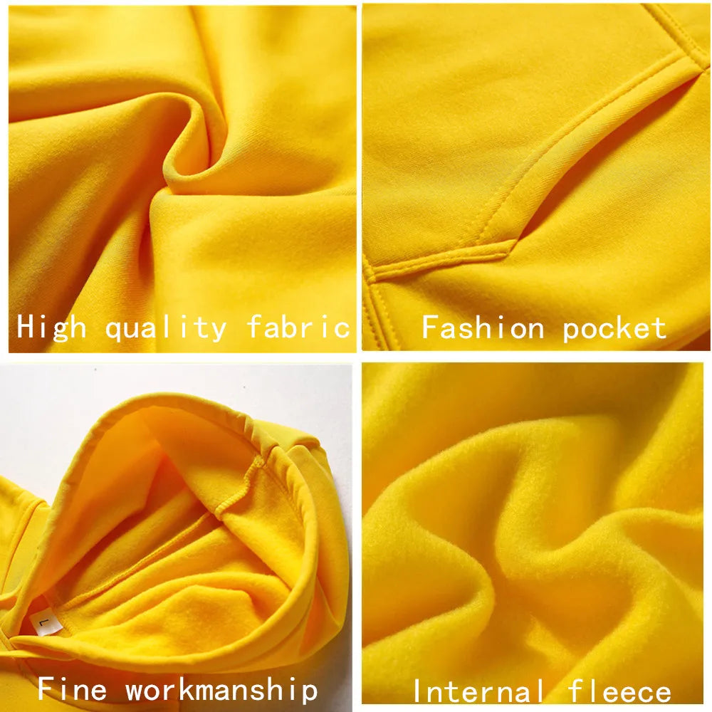 Men's Solid Colour Pullover Hoodie