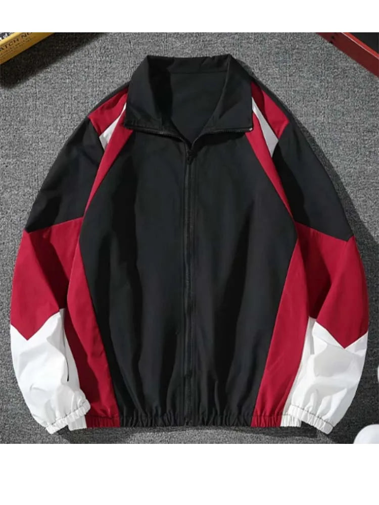 Men's Colour-Block Windproof Jacket