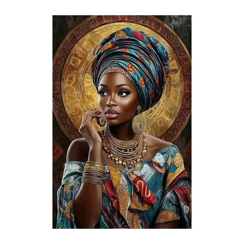 African Women Canvas Wall Art, Modern Art Figure Poster Printing, For Living Rooms, Bedrooms, Offices, Home Decoration