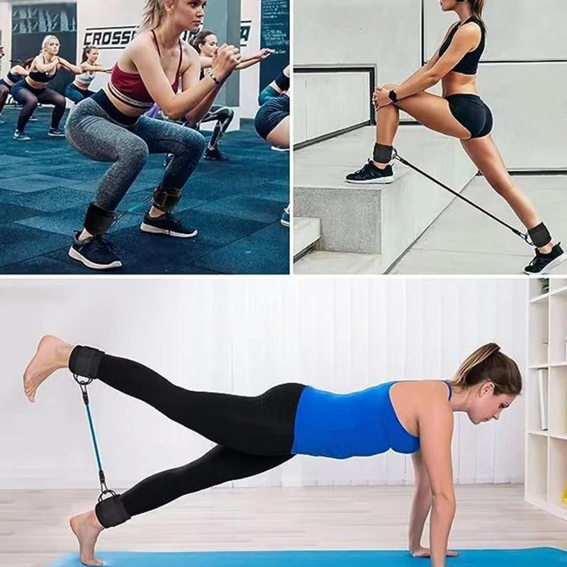 Ankle Straps Resistance Bands Set Fitness Workout  Equipment  Yoga Elastic Fitness Ankle Weight Band for Gym Man Woman TLD01